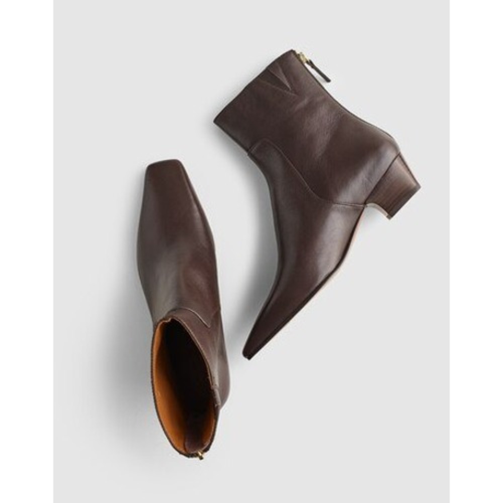Madewell The Lexie Ankle Boot‎ Brown Leather Size 5.5